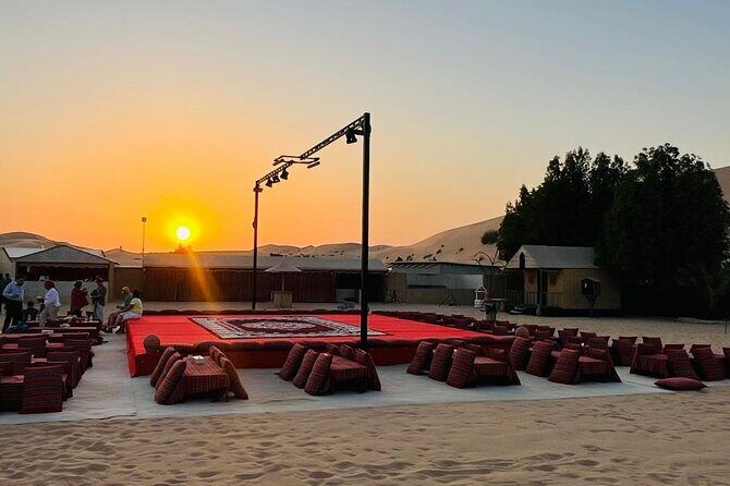 Evening Desert Safari Camel Ride Dinner Live Shows in Abu Dhabi - How the timing works: a 6-hour night with a real sunset vibe