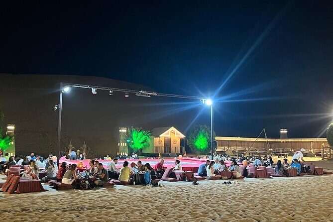Evening Desert Safari Camel Ride Dinner Live Shows in Abu Dhabi - The BBQ dinner moment plus Tanoura and belly dancing