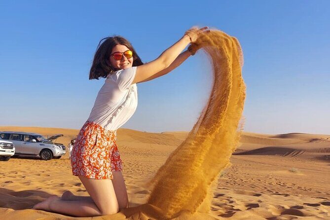 Evening Desert Safari Camel Ride Live Shows Shisha Dinner - Heading Into Lahbab: the best time is the hour before dark