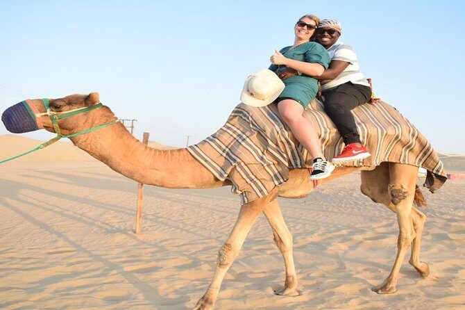 Evening Desert Safari with, Dune Bashing, Camel Ride, sand board - 2:30 PM Pickup and Air-Conditioned Ride Out of Dubai