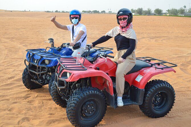 Evening Desert Safari with Quad Bike, BBQ Dinner and Camel Ride - Pickup from Dubai/Sharjah: when the desert day really starts