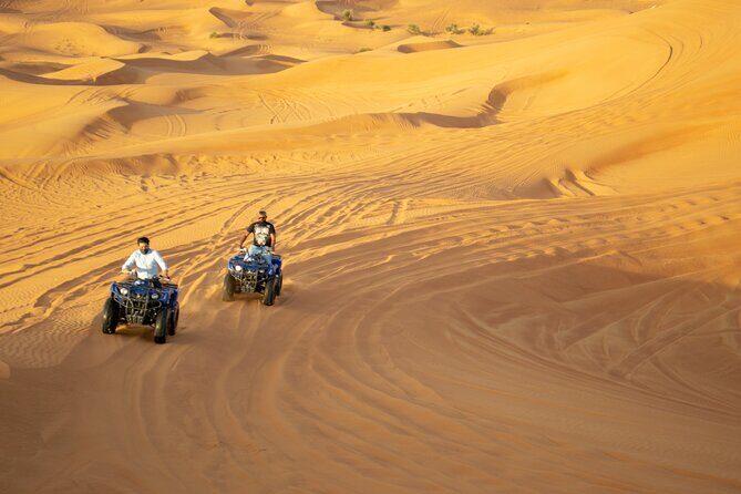 Evening Desert Safari with Quad Bike, BBQ Dinner and Camel Ride - Quad bike ATV: adrenaline first, but know how it fits
