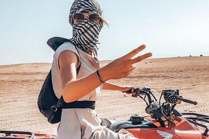 Evening Red Dunes Desert Safari With Quad Bike - Henna painting and Arabic dress photos: fun with one important safety check