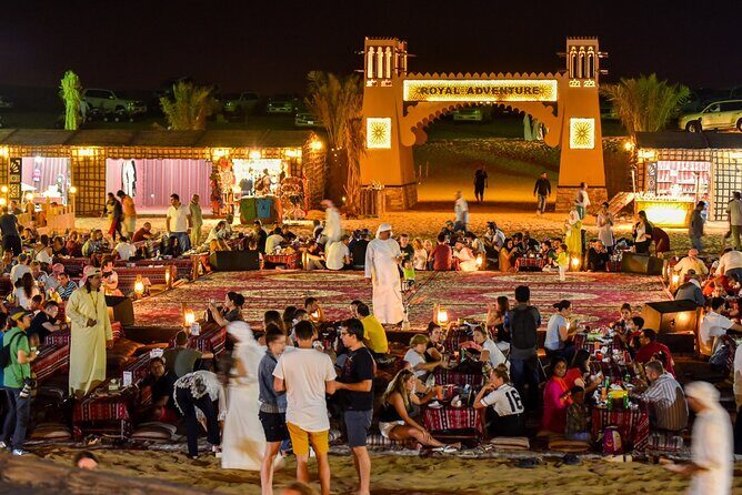 Evening Safari with Dune Bashing, BBQ Dinner and Belly Dance - Camel farms, Arabic sweets, and the warm-up before the show