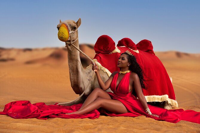 Flying dress photoshoot activity in Dubai - On Location: Wearing the Dress, Posing, and Getting Help