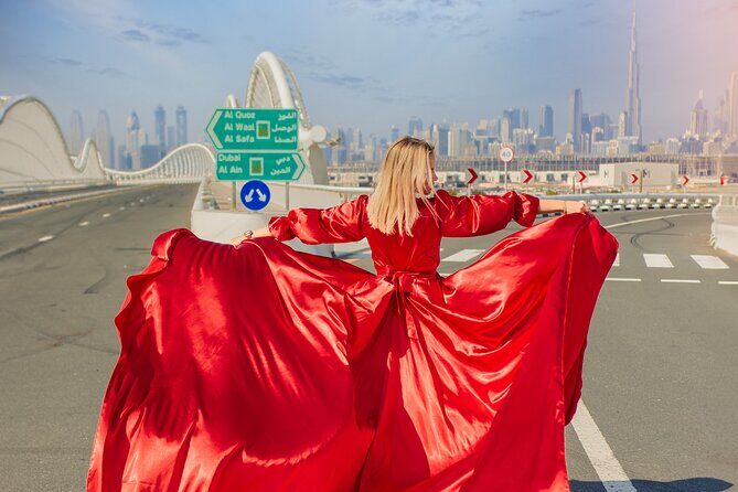 Flying Dress Photoshoot in Dubai - From Circle Mall to your shoot: how the session actually moves