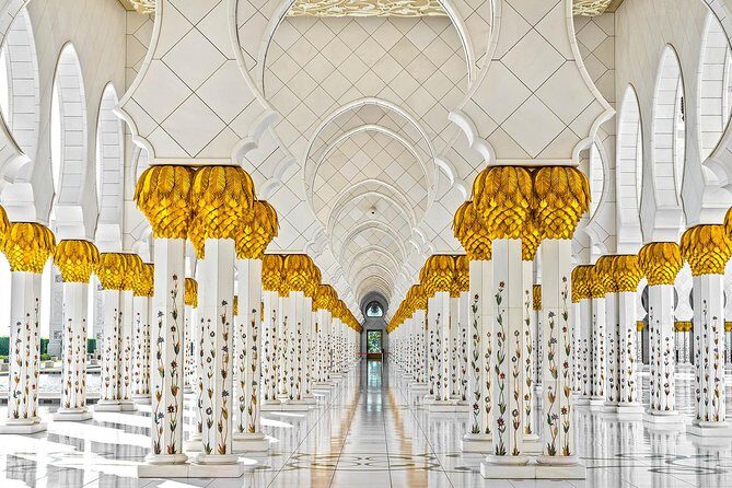 From Abu Dhabi: Grand Mosque, Qasr Al Watan Palace & Etihad Tower - City Corniche and the Emirates Palace photo stop