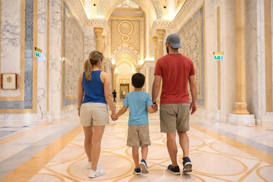 From Dubai: Abu Dhabi Day Tour with Qasr al Watan - Passing through Al Bateen, Saadiyat area, and the Emirates Palace zone