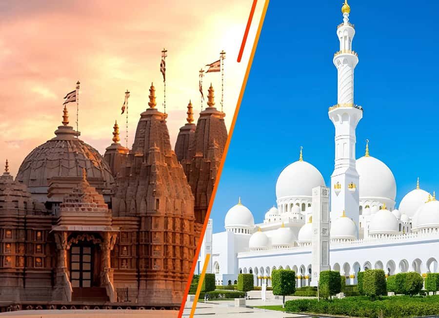 From Dubai: BAPS Hindu Temple And Sheikh Zayed Mosque Tour - BAPS Hindu Mandir in Abu Dhabi: ID Rules and Photo Boundaries