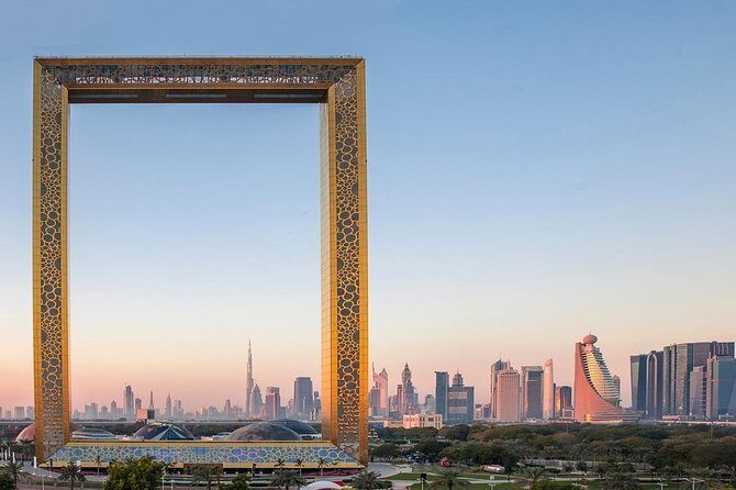Full Day Private Dubai City Tour with Miracle Garden, Frame & Global Village - Stop 1: Burj Khalifa area, Dubai Fountain, and Atlantis at The Palm