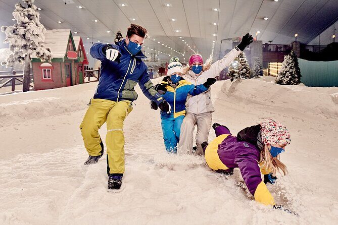 Full-day Snow Ski in Dubai - Activities map: skiing, snowboarding, tubing, and the snow-park extras