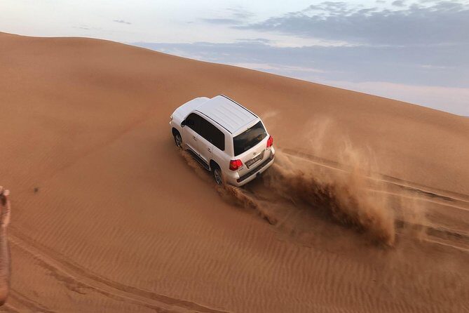 Half-Day Evening Desert Safari in Dubai with BBQ Dinner - Camel farm stop and sunset: your best photo window
