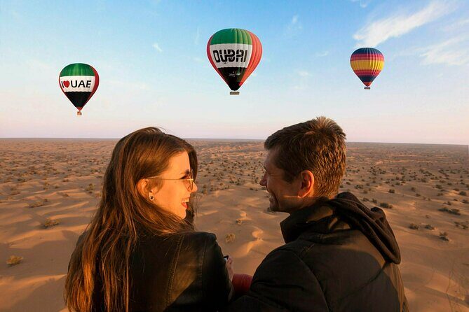 Hot Air Balloon Flight in Dubai with Breakfast, Falconry and Camel Ride - The 4,000-Foot Rise: Views of Burj Khalifa, Palm Islands, and The World