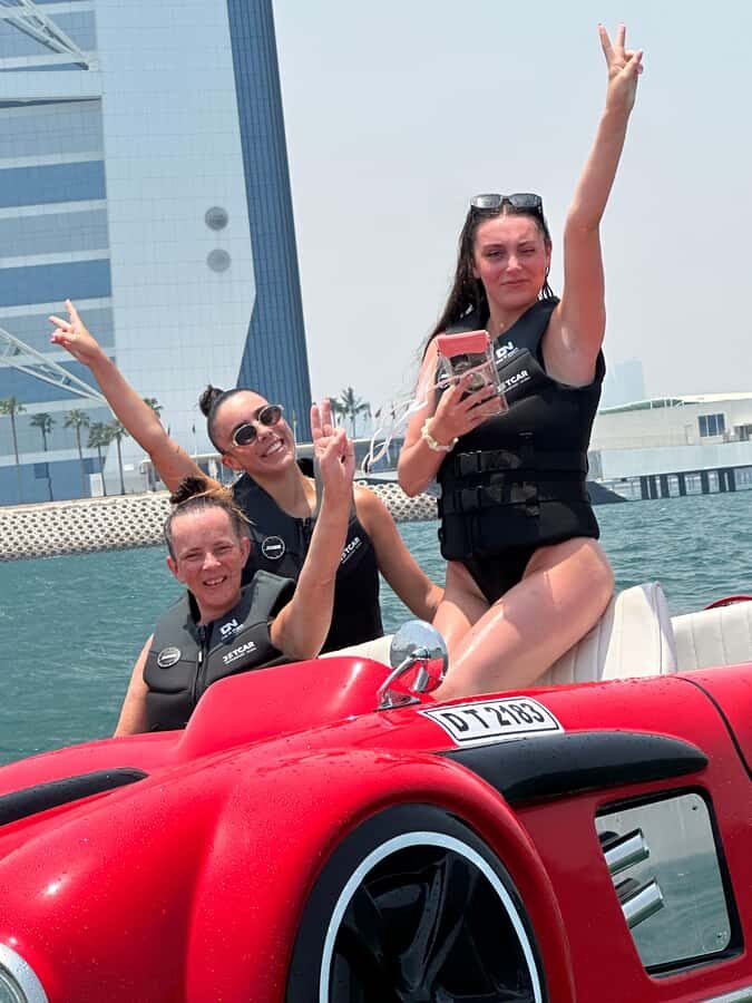 Jet Car: Squad Goals, 4 Seats. 1 Epic Ride Dubai - Day vs Night Options: When the Views Look Completely Different