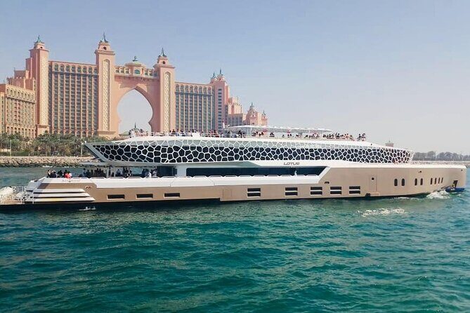 Lotus Mega Yacht Luxury Cruise with Live DJ, Dinner & Transfers - Stepping onto the Lotus Mega Yacht at 7:00 pm