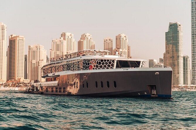 Lotus Mega Yacht Luxury Cruise with Live DJ, Dinner & Transfers - Drinks and the DJ vibe: more night out than sightseeing tour