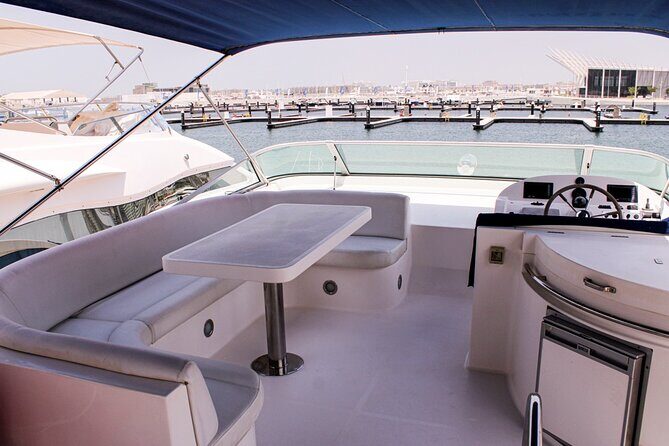 Luxury Yacht Dubai - Book 56 ft Yacht Cruise up to 24 people - JBR: The Coastal Spot with Real Beach-Life Energy
