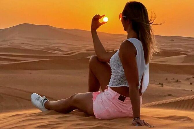 Magical Morning Desert Safari in 4x4 Private Vehicle &Camel Ride - Photo and video help that feels built-in, not awkward