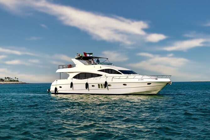 Majesty 77ft Diamond Dust — Dubai's best yacht rental - Where you start: Dubai Marina Mall and pickup that reduces friction