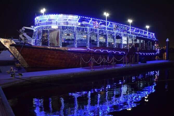 Marina Dhow Cruise with BBQ Dinner and Live shows - Onboard Vibe: Drinks, Air-Conditioned Convenience, and Group Size