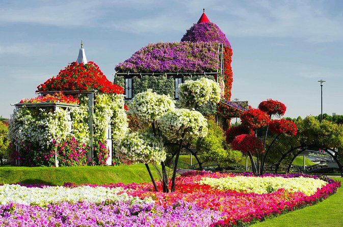 Miracle Garden and Global Village Dubai with transfers - Global Village Dubai: Pavilions, Shows, Rides, and Food Stops