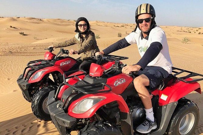 Morning Desert Thrill: Dune Bashing, 30min Quad Bike & Camel Ride - Sandboarding and Camel Trekking: Desert Classics in a Short Window