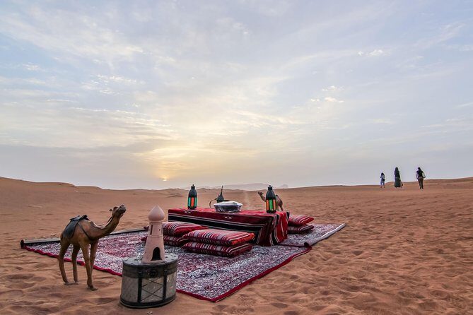 Morning Dubai Desert Safari with Camel Ride & Sand boarding - Arabian Breakfast and What Included Really Means
