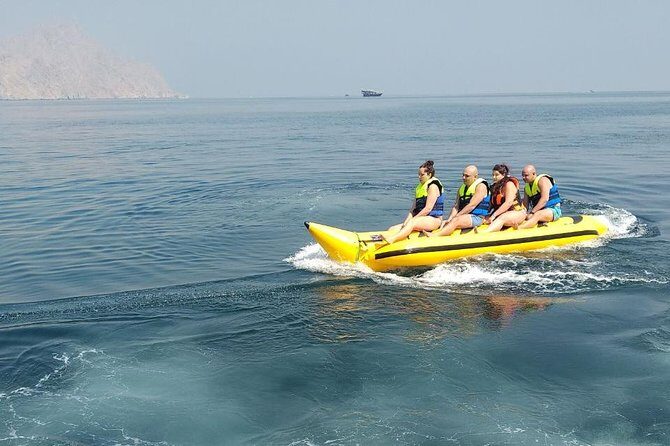 Musandam Sea Safari with Lunch From Dubai - Hafah Beach Water Sports: Swimming, Snorkeling, and Banana Boats