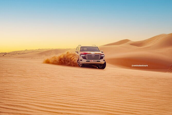 Overnight Desert Safari with BBQ Dinner & Breakfast Abu Dhabi - Henna, Shisha, and Trying Traditional Attire at the Camp