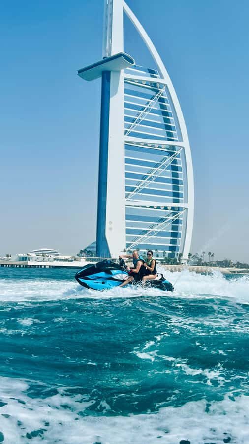 Palm Jumeirah: 1.5-Hour Guided Jet Ski Tour - Dubai Marina skyline and the yacht ports: what you’re really seeing