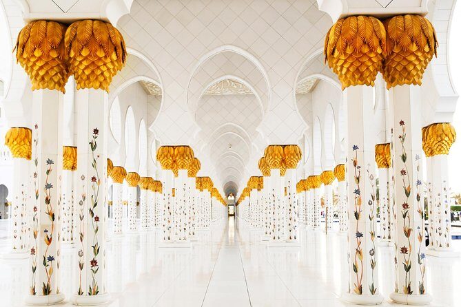 Premium Abu Dhabi Half Day Tour from Dubai - Sheikh Zayed Grand Mosque Center: the main event and the dress code reality check