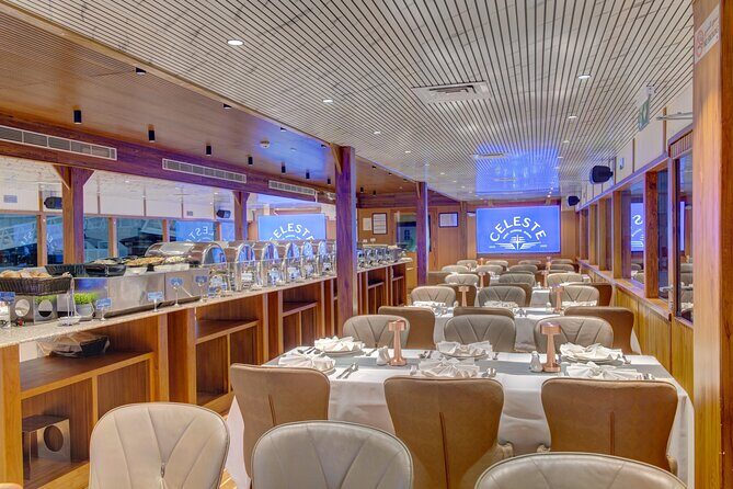 Premium Celeste Dinner Cruise on Dubai Creek with Heritage Views. - Entertainment: live music, DJ energy, and Tanura dance expectations