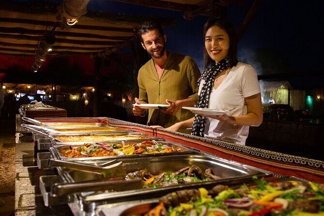 Premium Desert Safari Dubai : Dune Bashing, Camel Ride with BBQ - Belly Dance, Tanoura, Khaliji Dancing, and Fire Show