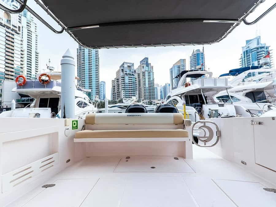 Private Boat Dubai: 36ft - Burj Al Arab and Ain Dubai From Sea Level