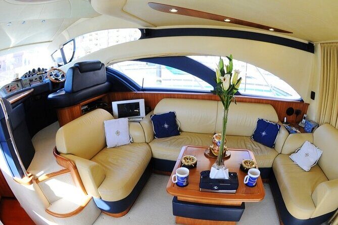 Private Charter Yacht: Dubai Marina, Atlantis And Burj al Arab - Onboard comfort that actually matters: drinks, music, towels, and the basics
