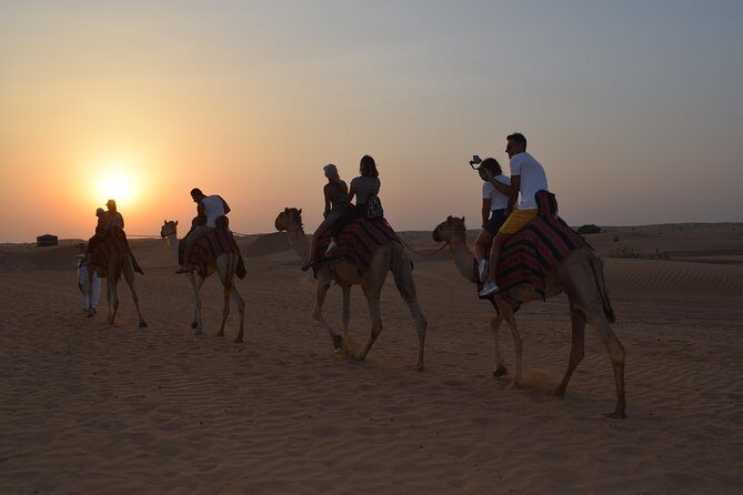 Private Desert Safari Red Dune with BBQ, Sand Boarding and Camel Ride - The Arabian Camp: Camel Ride, Shisha, Henna, and Shows
