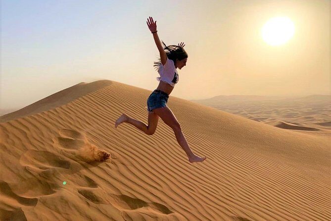 Private Desert Safari With Sand Boarding Quad bike and Camel Ride BBQ Dinner - BBQ buffet dinner with Tanura, belly dance, and fire show