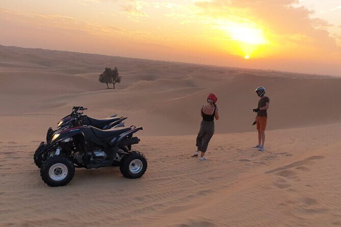 Private Dinner in middle of desert with sunset quad bike tour - From meeting point to dinner: how the 4-hour plan works