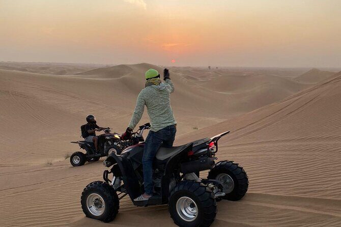 Private Dinner in middle of desert with sunset quad bike tour - Sunset timing and the desert feel: what makes the evening unique