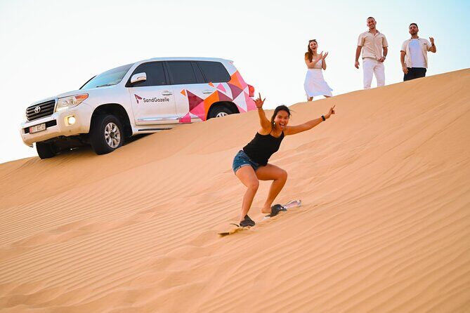 Private Dune Bashing in Abu Dhabi - Morning Desert Safari - Camel farm visit and traditional costume photos (the part you’ll be glad you did)