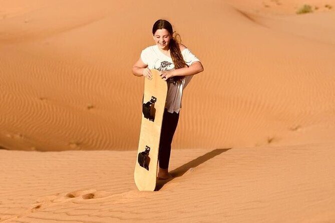 Private Evening Desert Safari with Camel Ride, SandBoard & BBQ - Live Entertainment: Belly Dancing, Fire Dance, and Tanoura