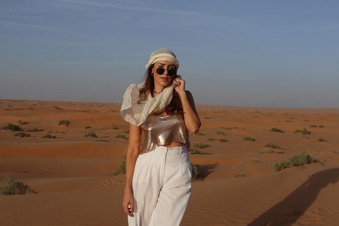 Private Evening Red Dunes Desert Safari - The camp dinner show: BBQ buffet, belly dance, Tanura, fire, and light-and-sound