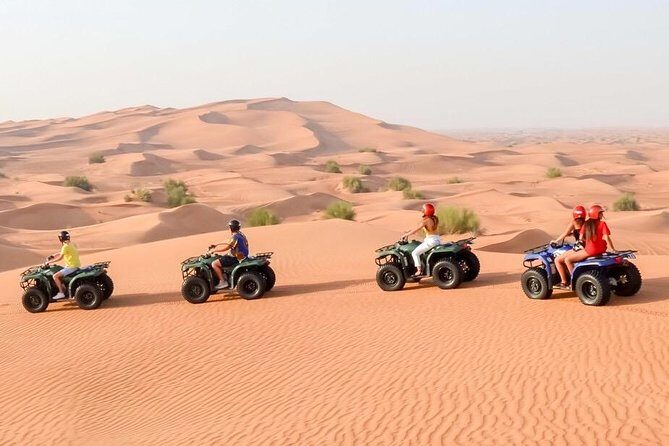 Private Morning Desert Safari Adventures with ATV Quad Bike and Camel Rides - Red-dune sunrise and dune bashing by professional 4x4 drivers