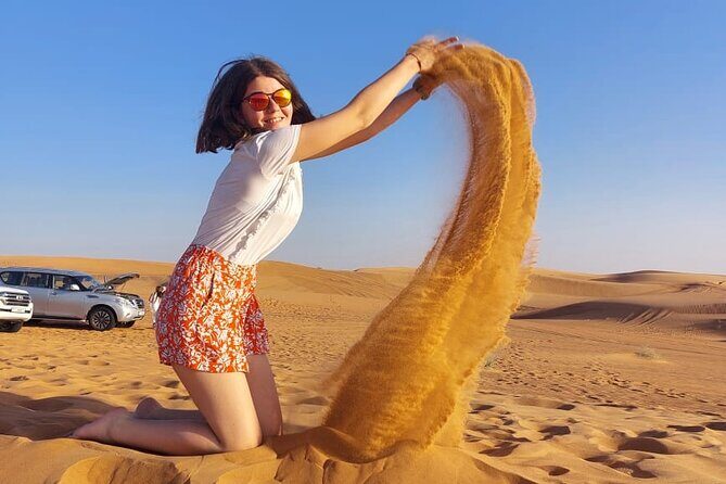 Private Morning Desert Safari with Camel Ride Falcon Photos - Red Dunes Safari: dune bashing and sandboarding time