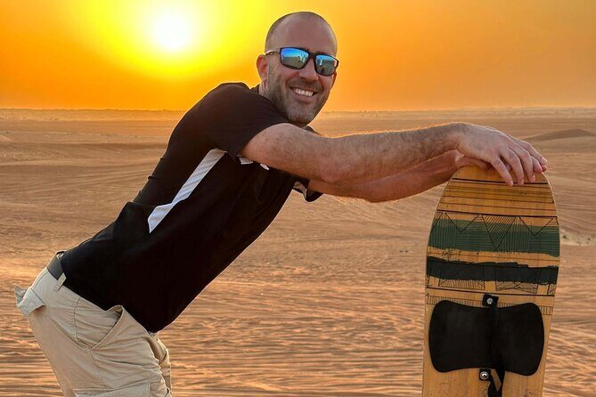 Private Morning Desert Safari With Sandboarding and Camel Ride - From your hotel to Sahraa Al Badier Motorcycles: the early-start logistics that work