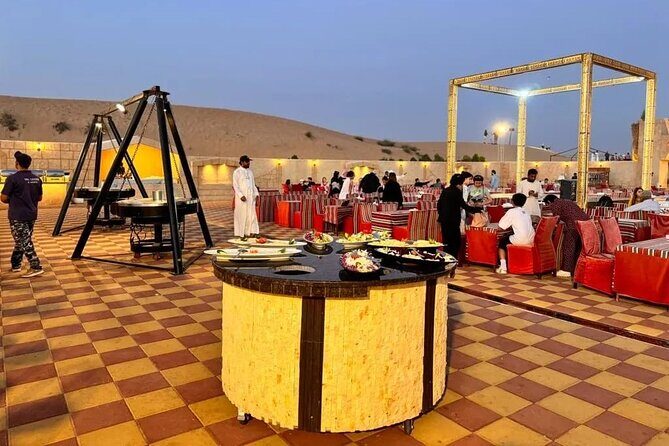 Private Premium Dubai Desert Safari with Camel Ride and Live Show - Camel Ride, Sandboarding, and Arabic Dress for Photos Only