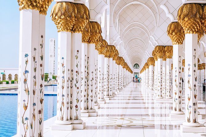 Private Round-Trip Sheikh Zayed Grand Mosque Tour from Dubai Inc. Transport - Timing for Sunset: 22 Light Towers and Bluish Marble Clouds