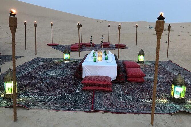 Private setup, Falcon photo , Dinner, Sunset in middle of Desert - Private Desert Safari at Al Lahbab: What Makes This One Different