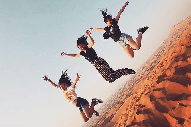 Private Sunrise Desert Safari with Dune Bashing – Morning Tour - The sunrise photo point at the top of the dune