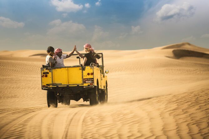 Private Vintage Land Rover Heritage Desert Safari- 4 Course Dinner & Activities - Pickup timing that works (if you plan your afternoon)